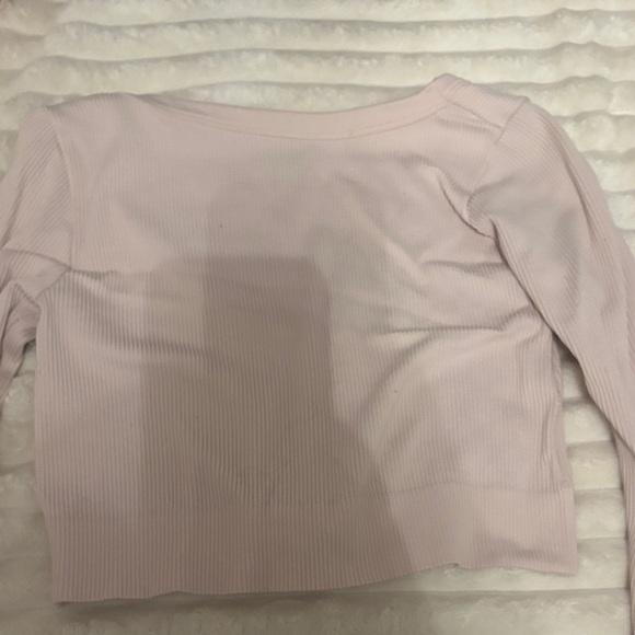 Garage Light Pink Ribbed Crop Top - Picture 3 of 3